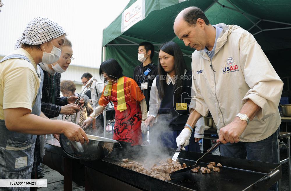 U.S. envoy Roos in disaster-hit Iwate Pref.