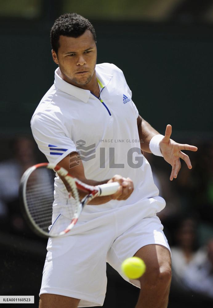Tsonga loses in Wimbledon semifinal