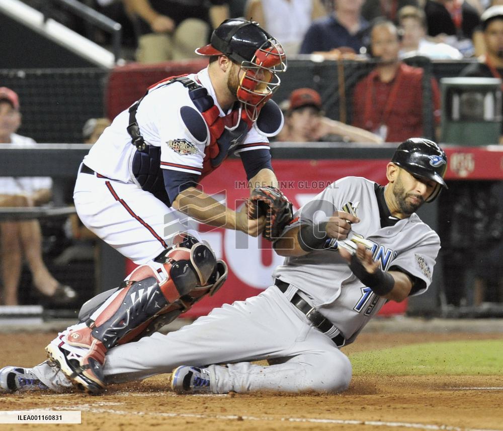 Bautista tagged out at home