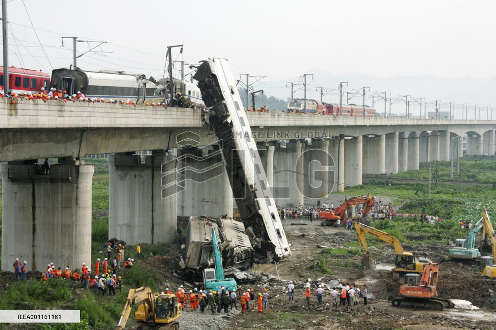 Bullet train collision in China