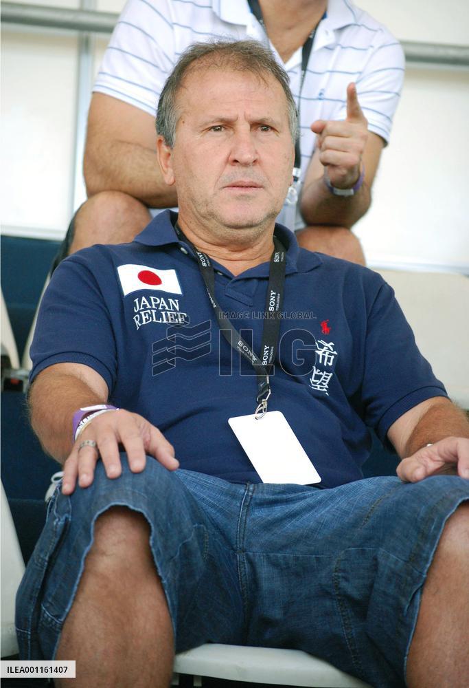 Charity beach soccer game in Brazil