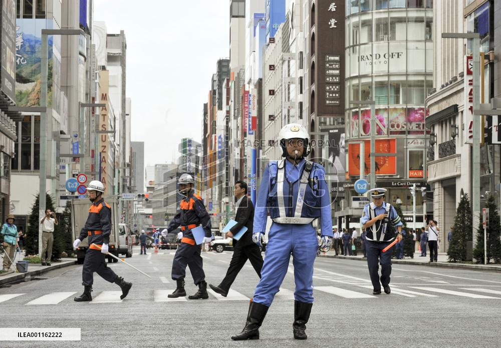 Disaster drills in Japan