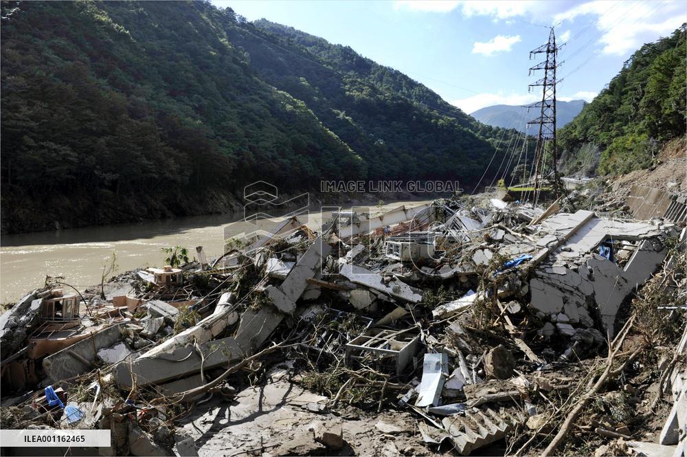 Typhoon aftermath in Japan