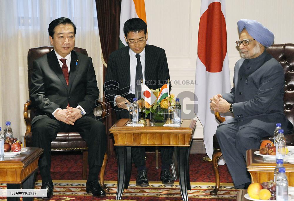 Japanese PM Noda meets Indian PM Singh