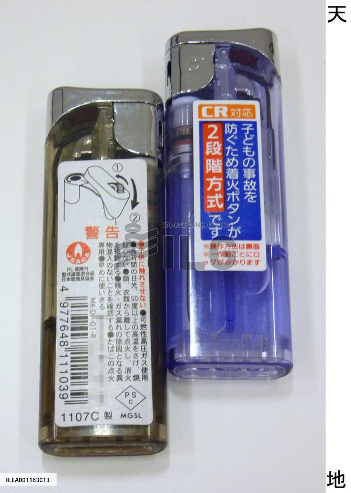 Childproof disposable lighters