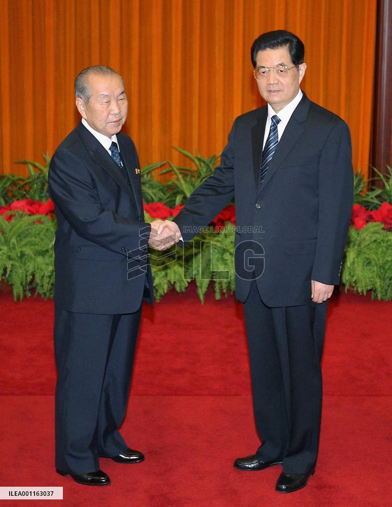 China Pres. Hu, N. Korea Premier Choe