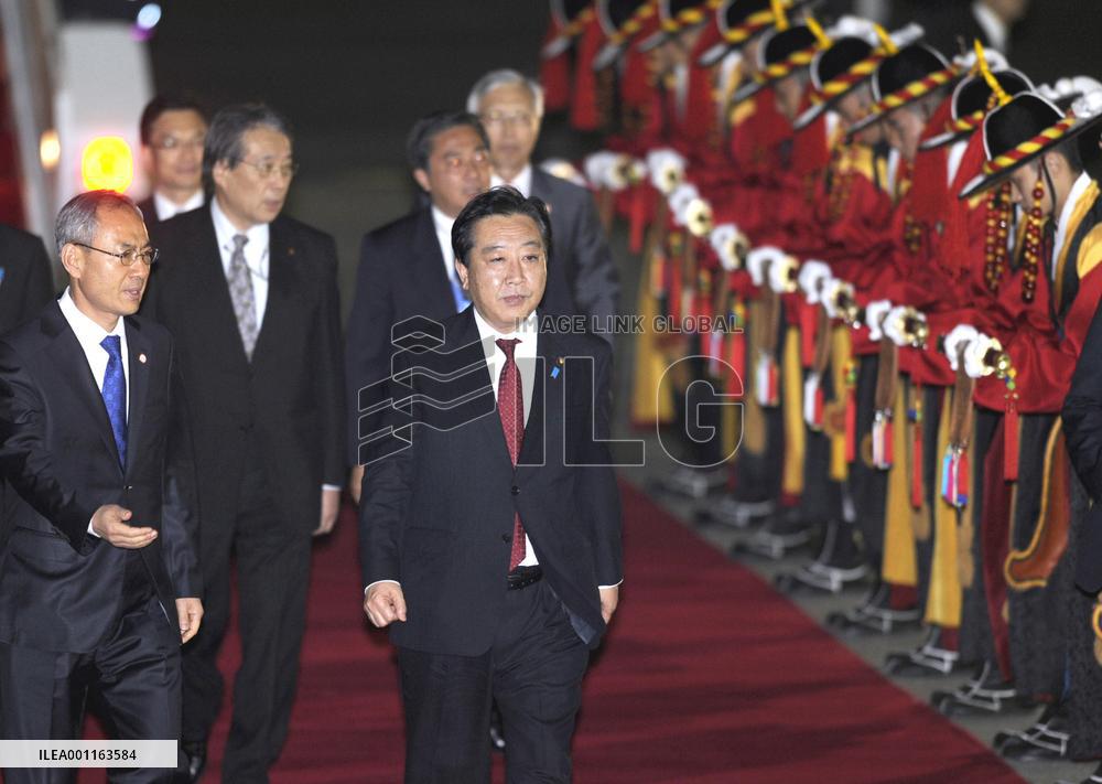 Japan Prime Minister Noda in S. Korea
