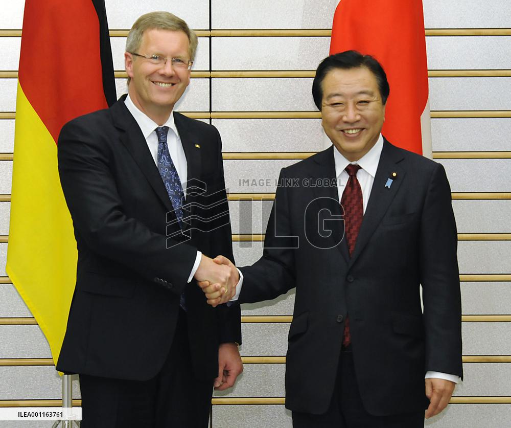 Japan PM Noda, German President Wulff