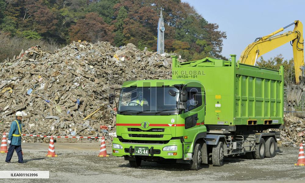 Debris transportation from quake-hit Miyako to Tokyo