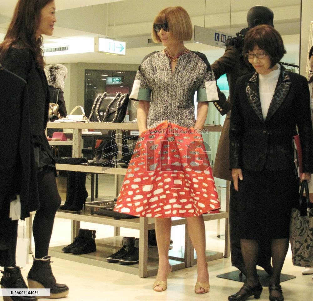 Vogue chief editor Wintour in Japan