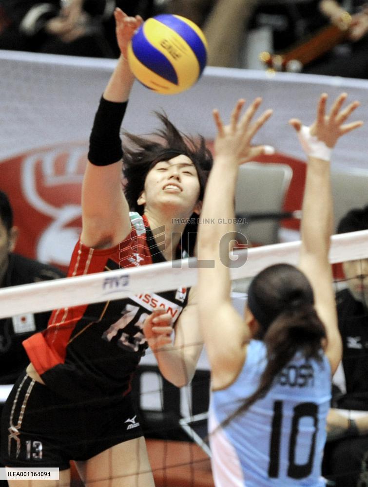 Japan beats Argentina in women's volleyball World Cup