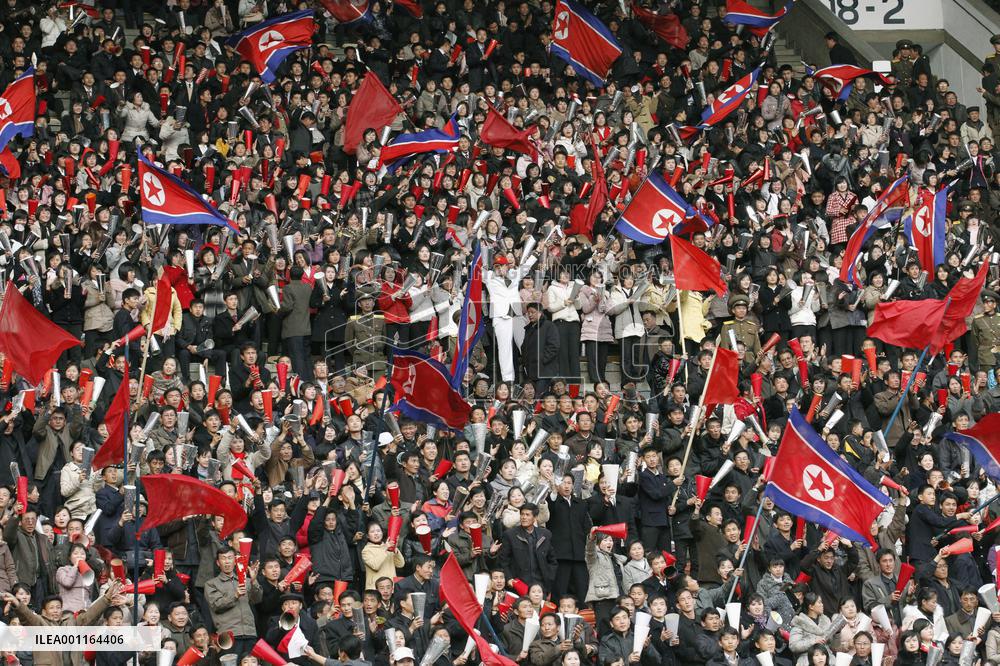North Korean soccer fans