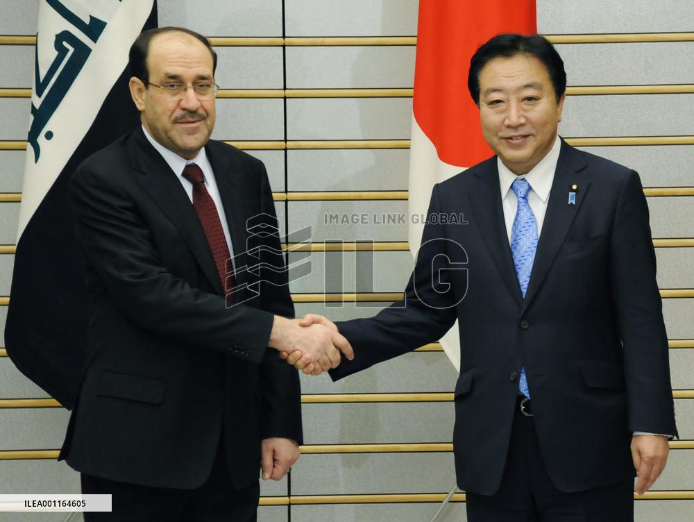 Japan PM Noda meets Iraqi PM Maliki