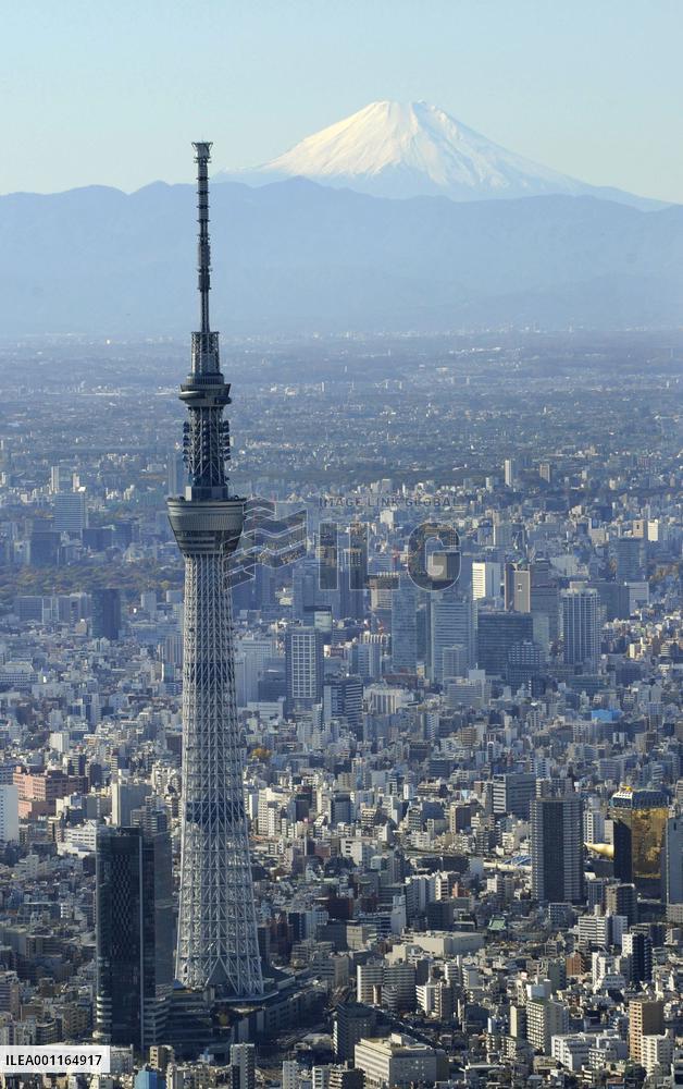 Tokyo Sky Tree and Mt. Fuji