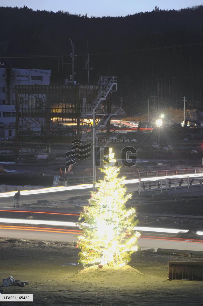 Christmas tree in disaster-hit Minamisanriku