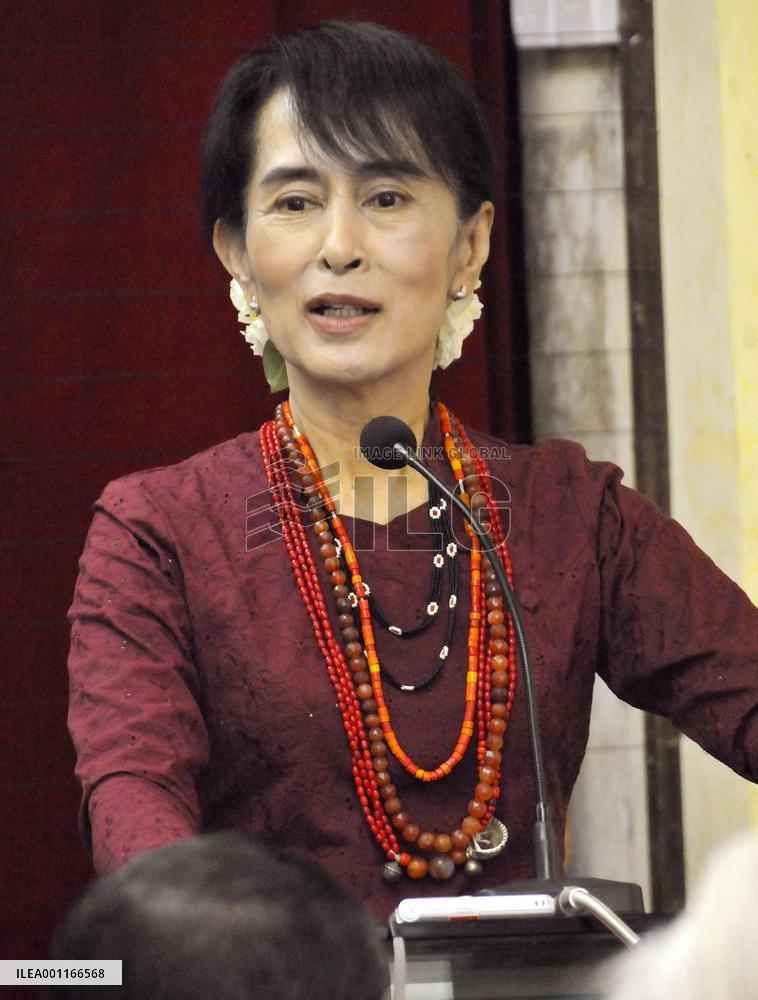 Myanmar opposition leader Suu Kyi on Union Day