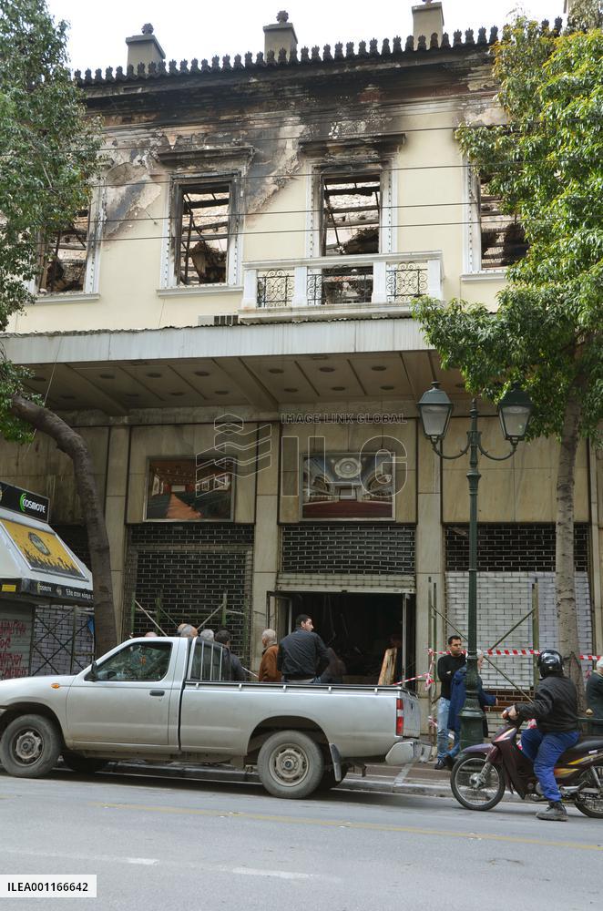 Historic building damaged in Athens