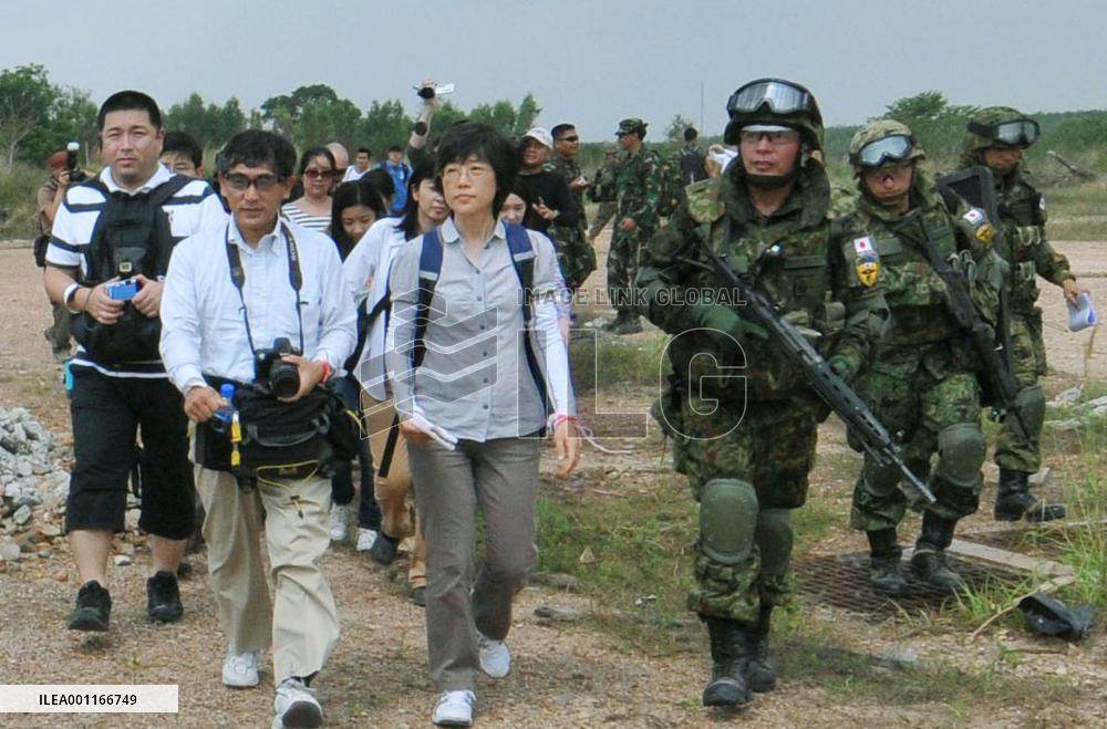 Japanese evacuation drill in Thailand