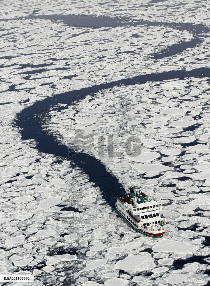 Drift ice off Hokkaido