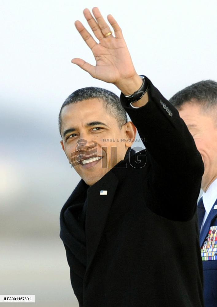 Obama arrives in S. Korea