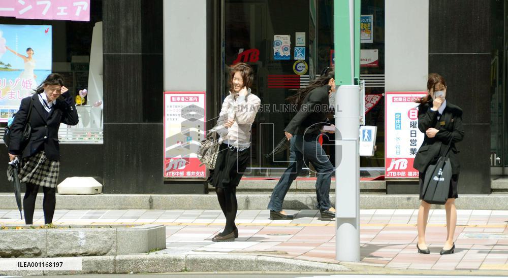 Strong winds in Japan