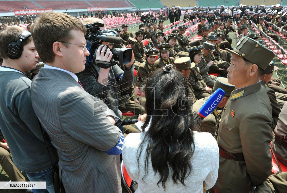 Foreign journalists in Pyongyang