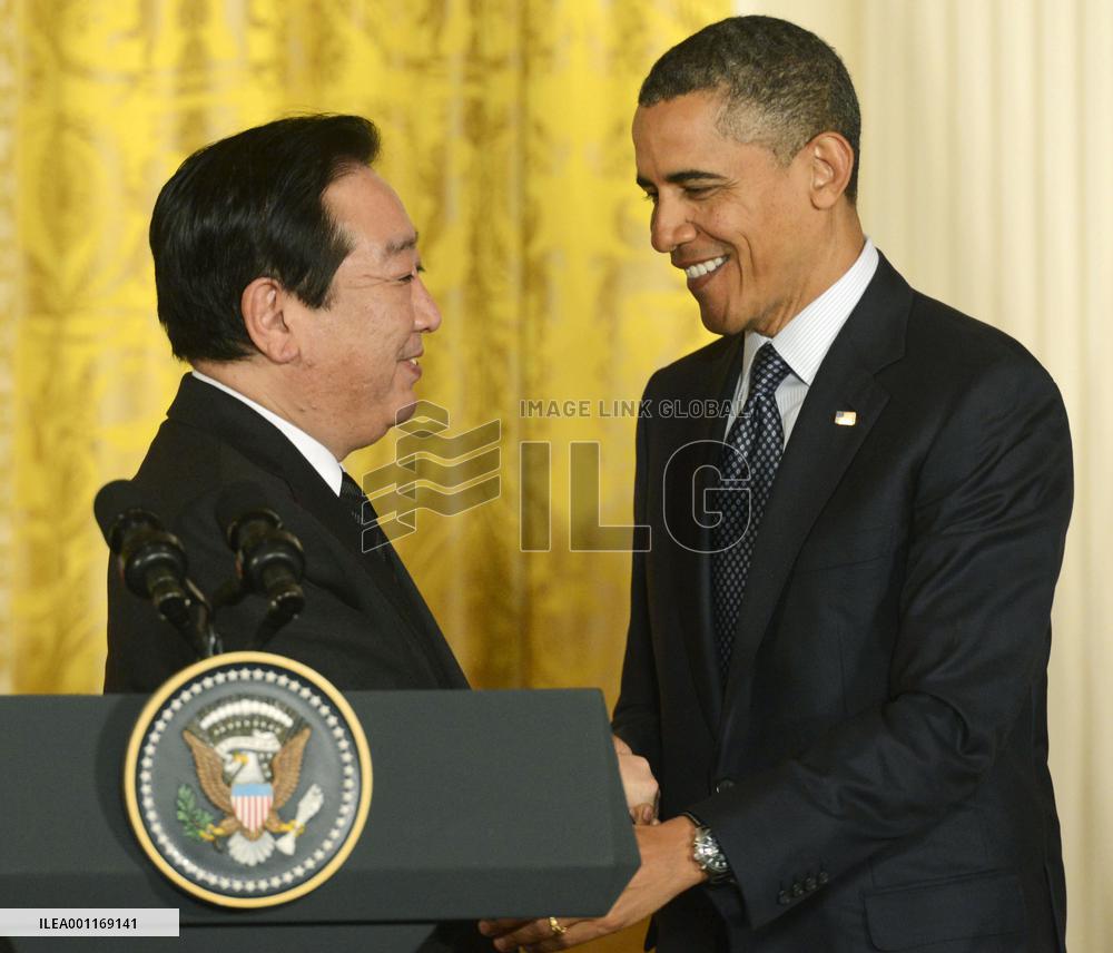 Noda, Obama meet in Washington