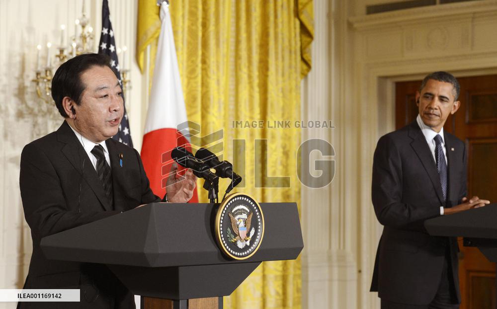 Noda, Obama meet in Washington