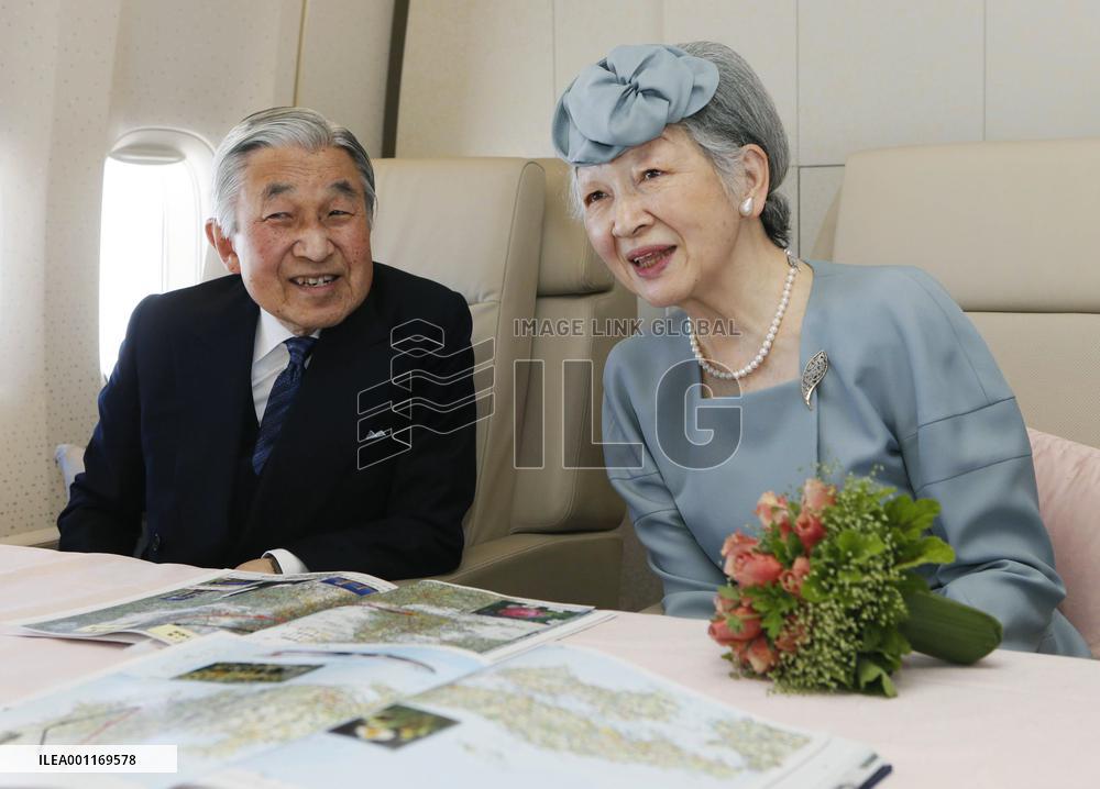 Emperor, empress head for Britain