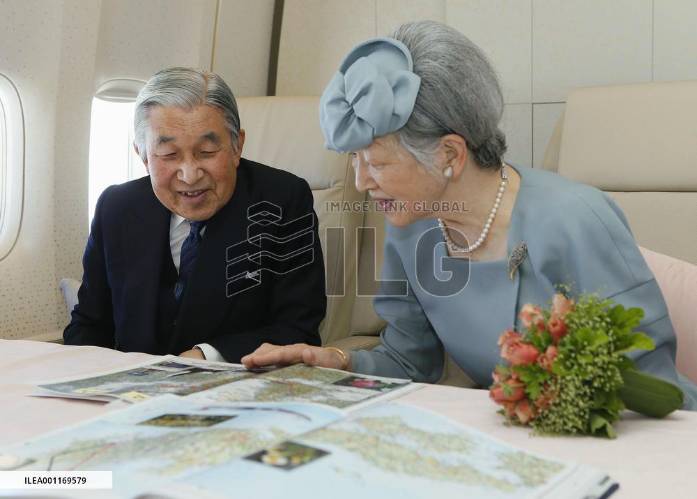 Emperor, empress head for Britain