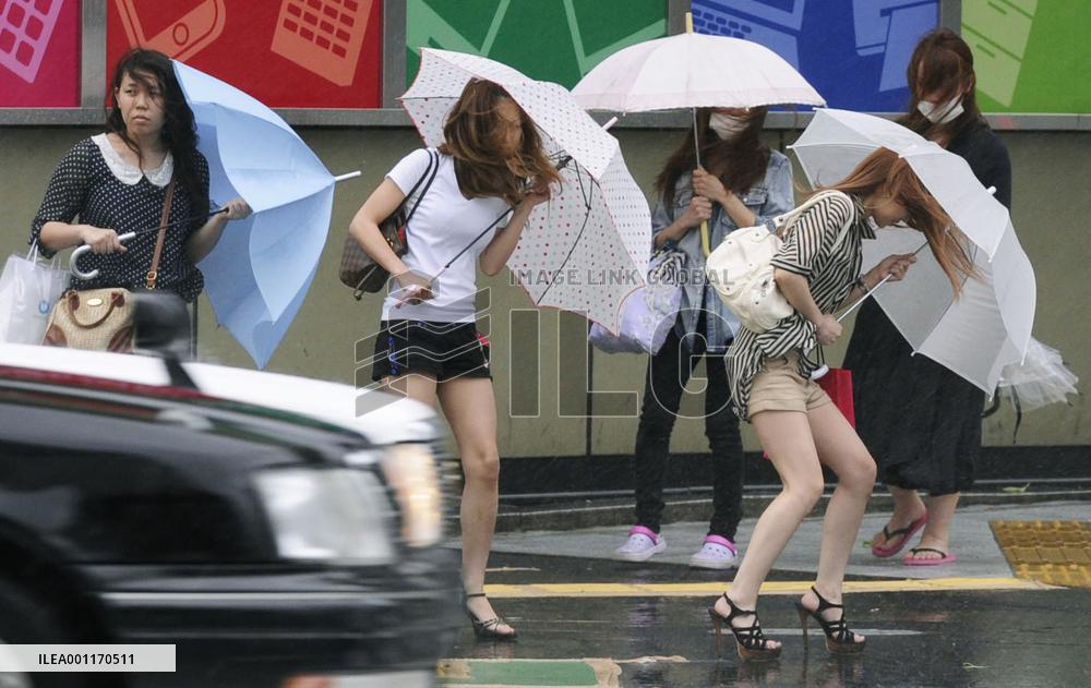 Typhoon hits Japan
