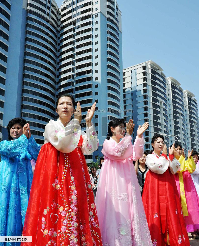 Redevelopment in central Pyongyang