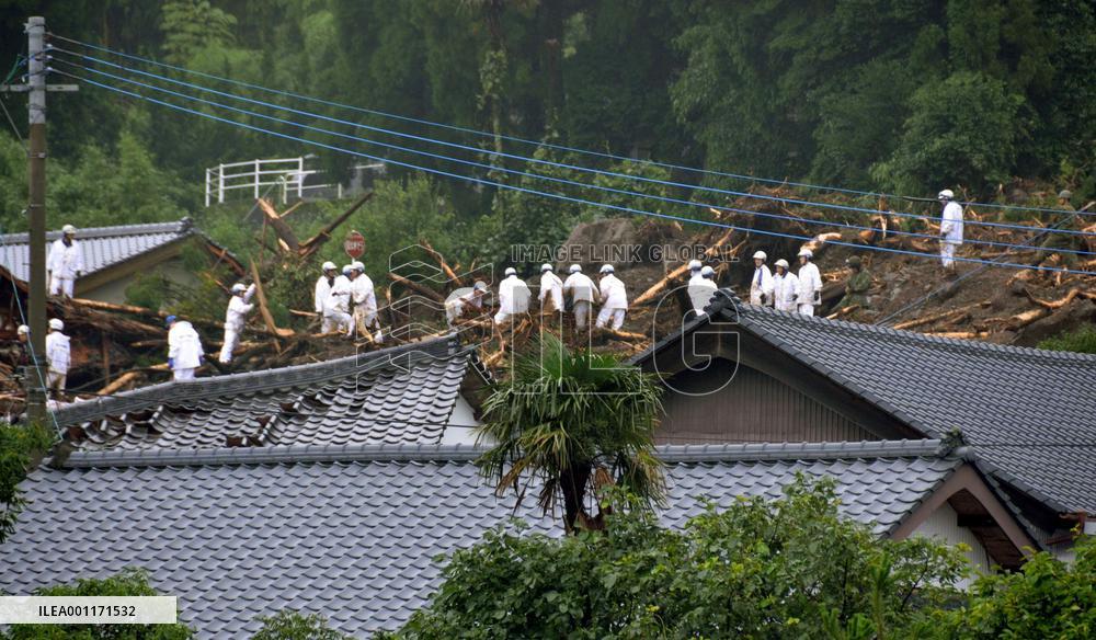 Landslides in southwestern Japan