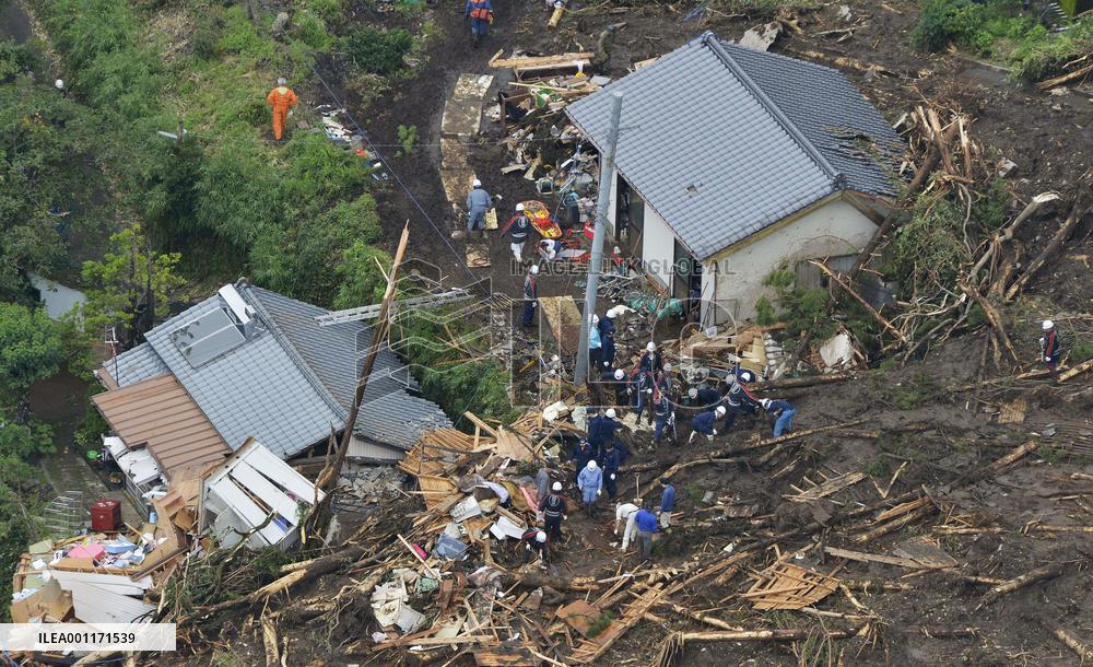 Landslides in southwestern Japan