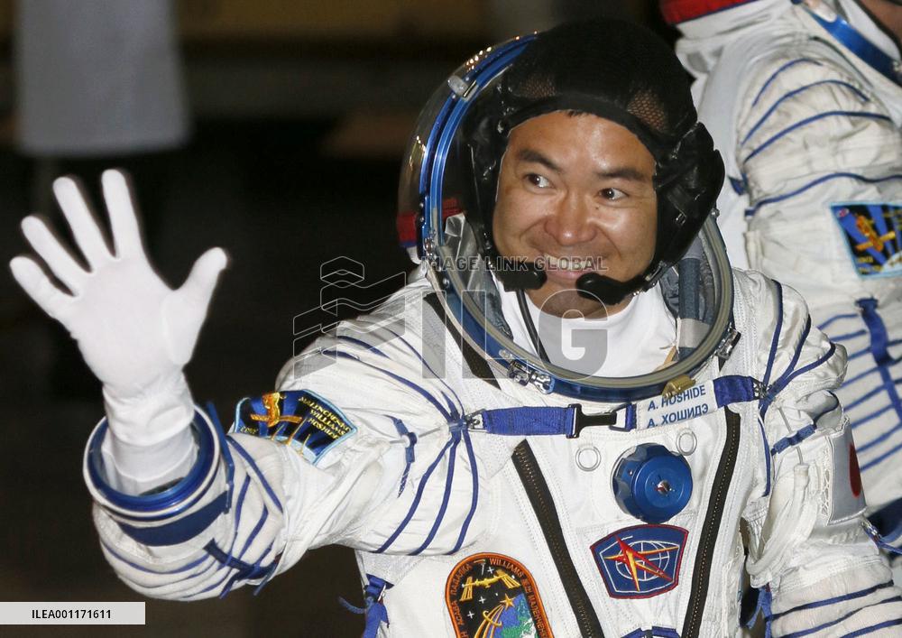 Russian spacecraft carrying 3 astronauts lifts off