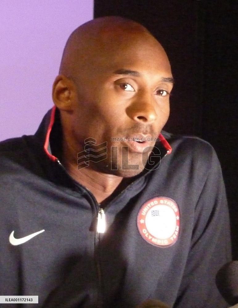 U.S. basketball star Bryant before opening of London Olympics