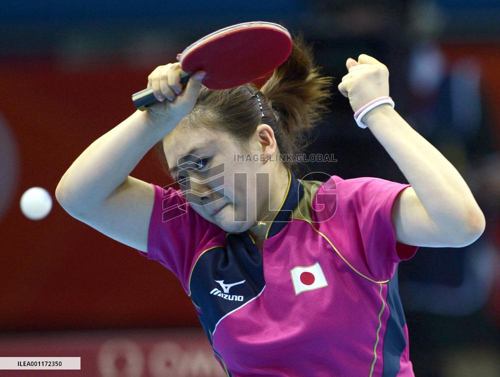 Fukuhara reaches Olympic 4th round in table tennis