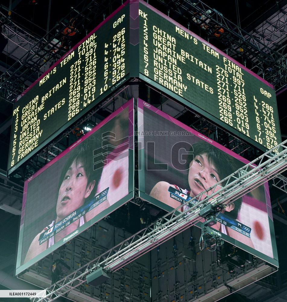 Japan men take silver in gymnastics