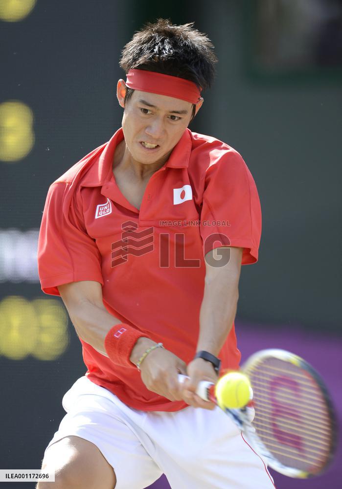 Japan's Nishikori loses to Argentine Del Potro