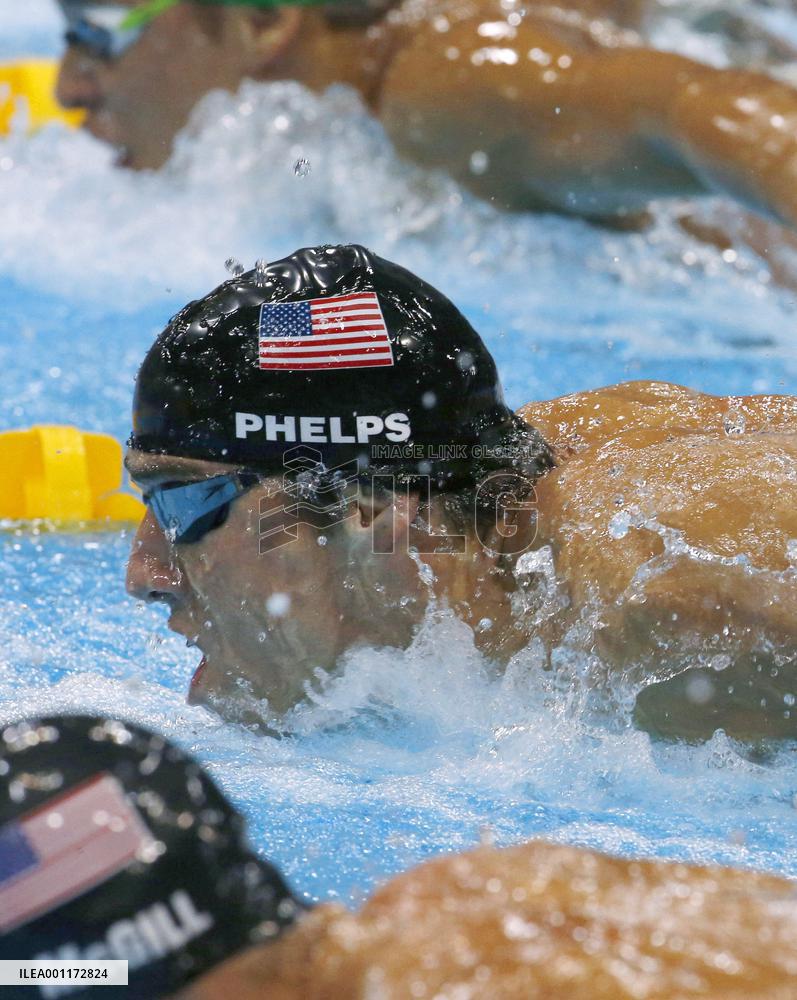 Phelps wins gold in men's 100m butterfly