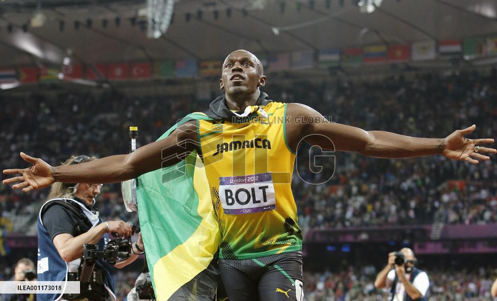 Jamaica's Bolt wins gold in men's 100 meters