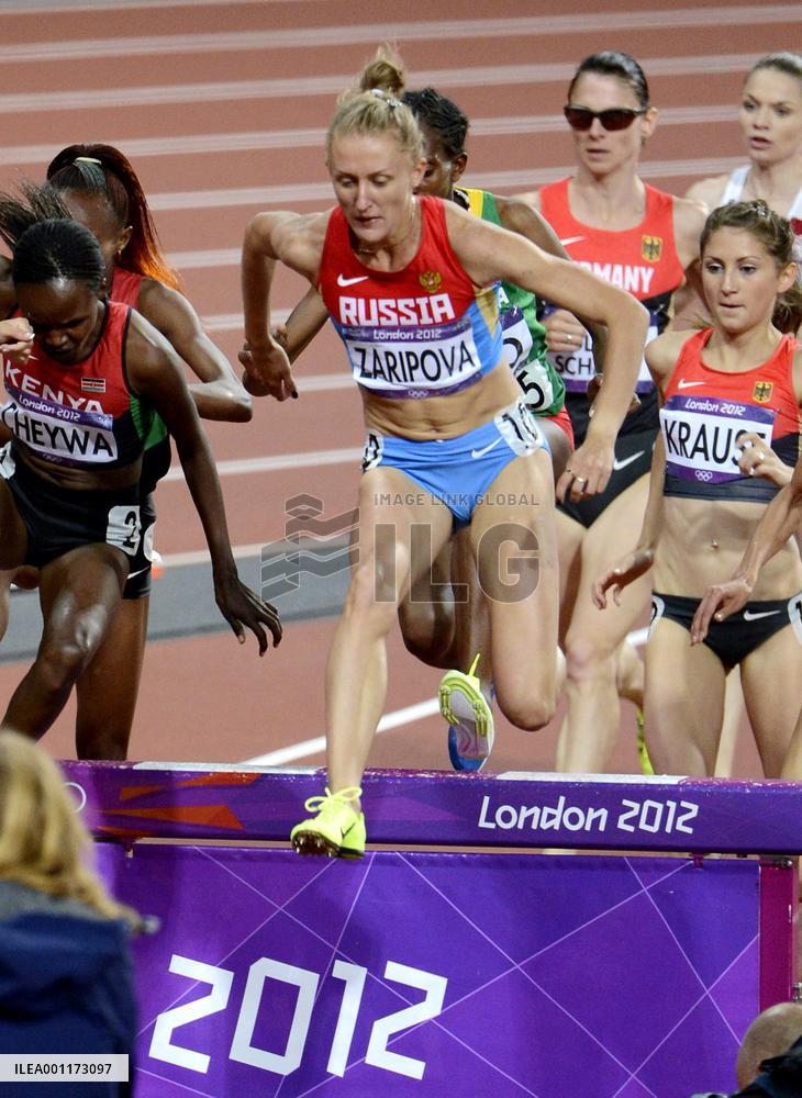Zaripova wins gold in women's 3,000m steeplechase