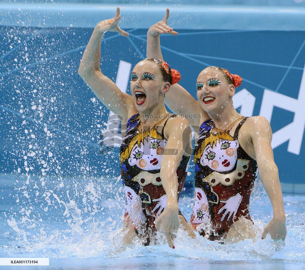 Russia wins Olympic synchro duet