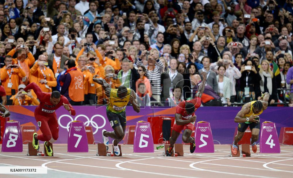 Jamaica's Bolt wins men's 100 meters
