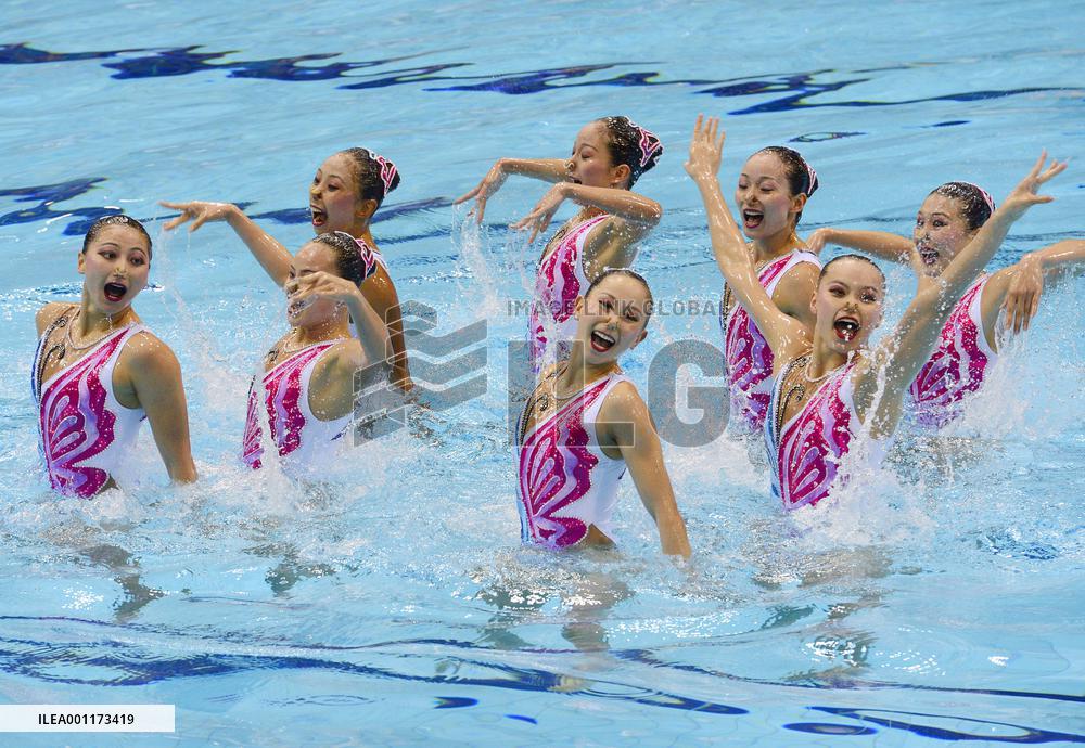 China finishes 2nd in synchronized swimming women's team contest