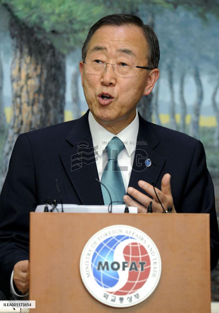 U.N. chief in S. Korea