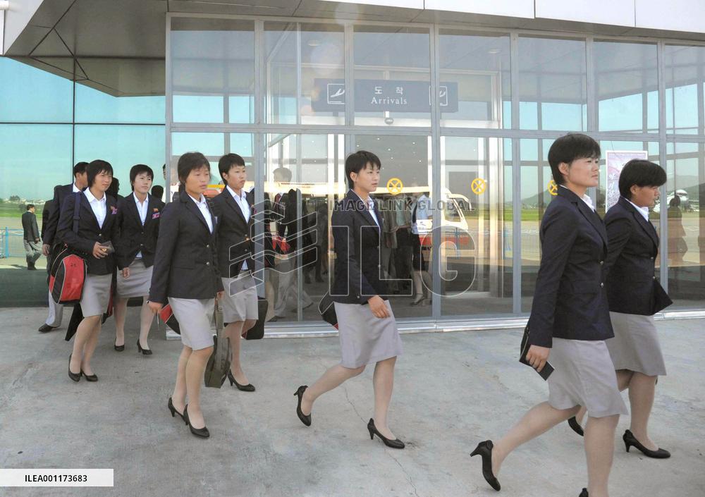N. Korea women soccer team heads to Japan