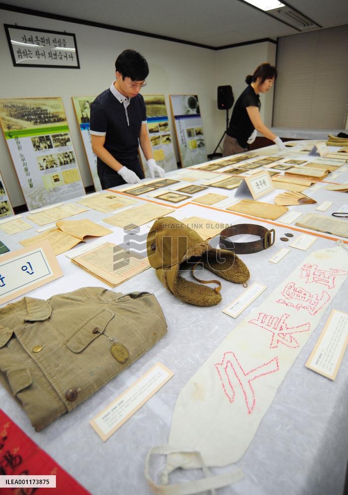 Personal effects of Korean victims of Japan's forced labor