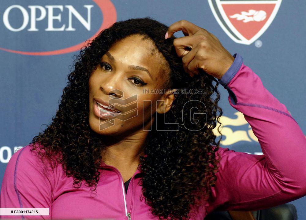 Serena Williams at press conference