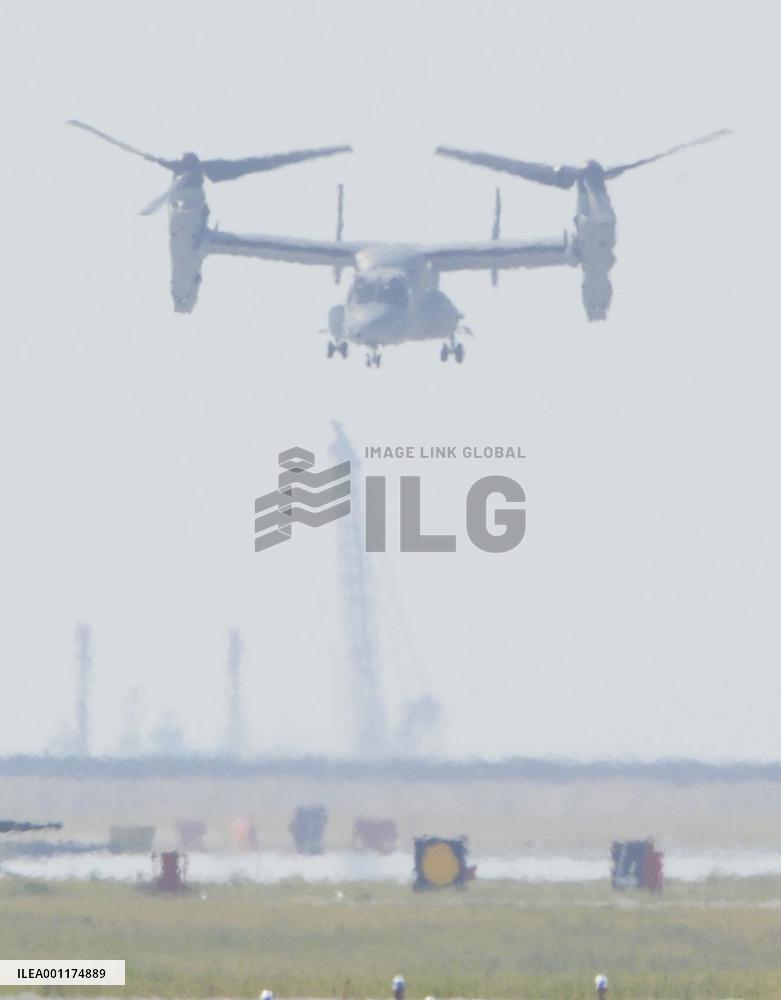 Osprey test flights in Japan